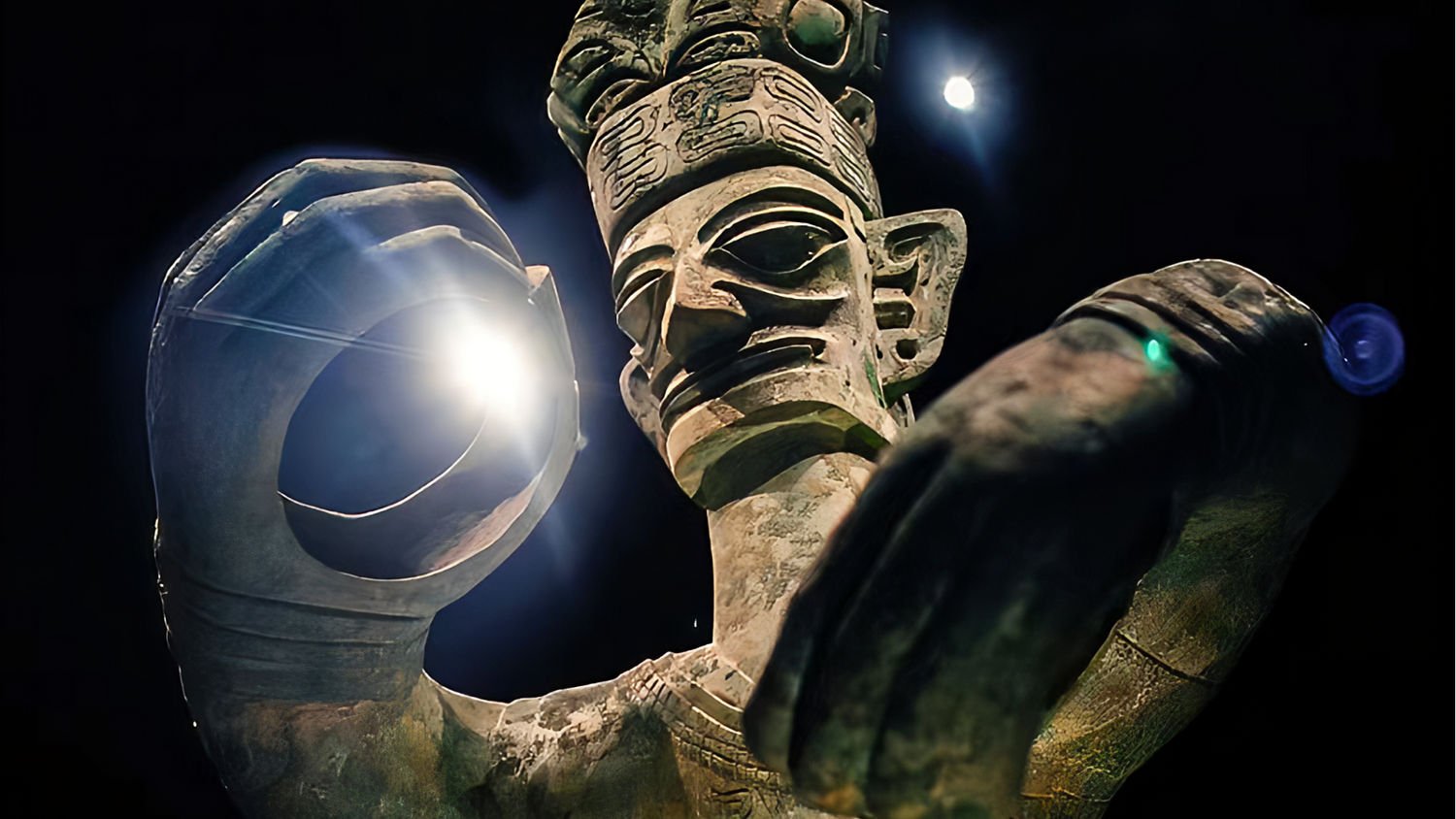 Bronze statues at Sanxingdui Museum