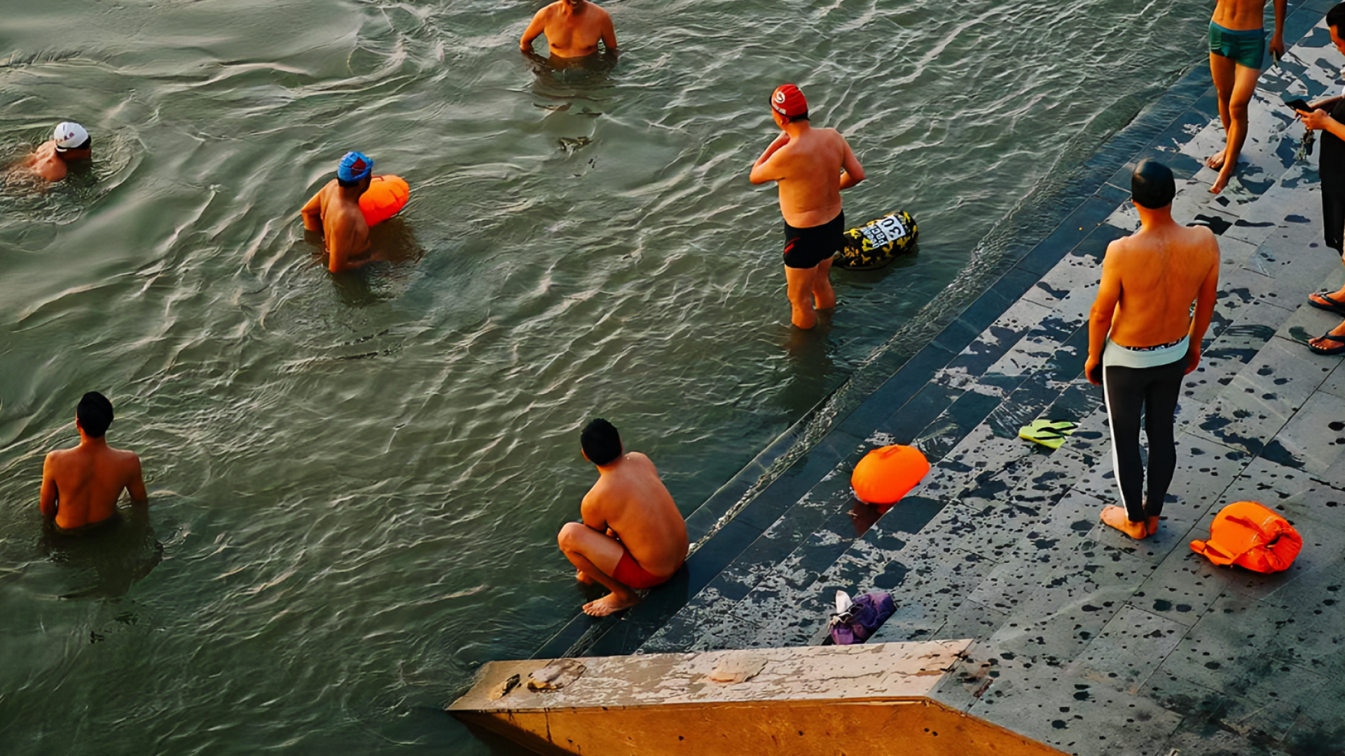 Swimming in Wuhan's Yangtze River
