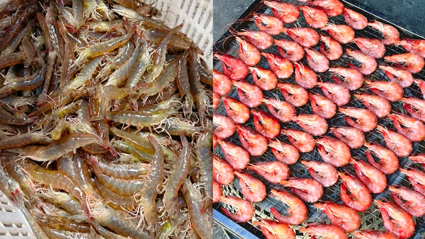 Fresh shrimp and grilled prawns prepared in Tianjin’s coastal seafood style.