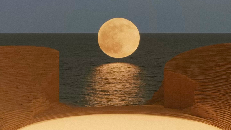 full moon in mid-autumn